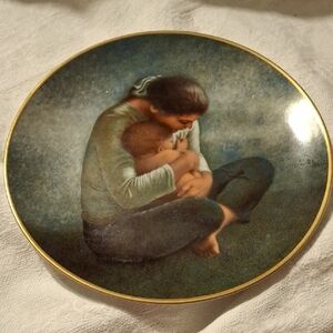 Decorative Plate with Mother and Child Art, Irene Spencer Numbered and Signed